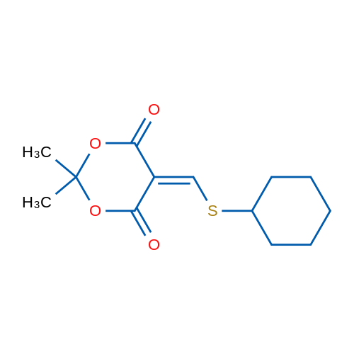 5-[(Cyclohexylsulfanyl)methylidene]-2,2-dimethyl-1,3-dioxane-4,6-dione 1g