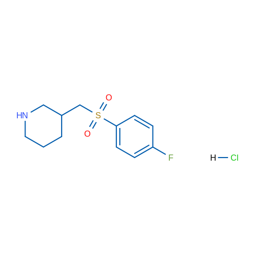 3-(((4-Fluorophenyl)sulfonyl)methyl)piperidine hydrochloride 1g