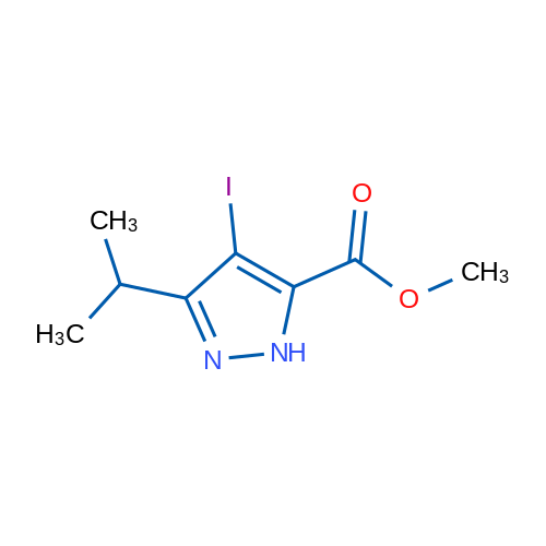 Methyl 4-iodo-3-isopropyl-1H-pyrazole-5-carboxylate 5g