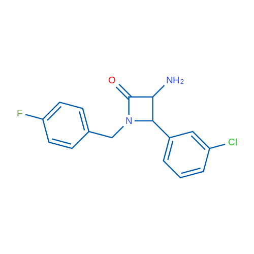 3-Amino-4-(3-chlorophenyl)-1-(4-fluorobenzyl)azetidin-2-one 1g