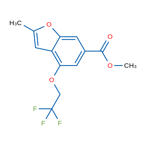 Methyl 2-methyl-4-(2,2,2-trifluoroethoxy)benzofuran-6-carboxylate 1g
