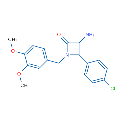 3-Amino-4-(4-chlorophenyl)-1-(3,4-dimethoxybenzyl)azetidin-2-one 10g