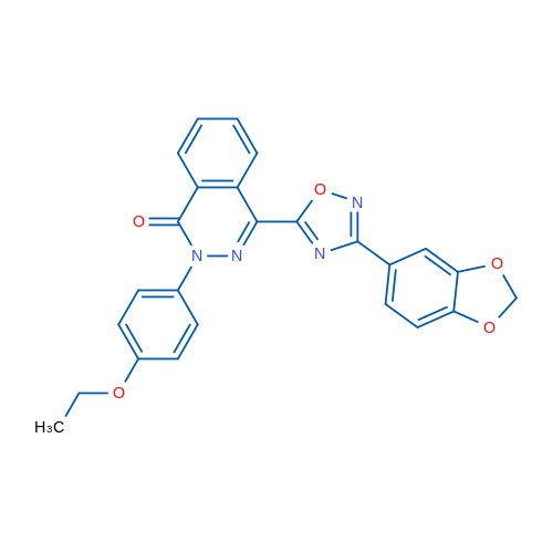 4-[3-(2H-1,3-Benzodioxol-5-yl)-1,2,4-oxadiazol-5-yl]-2-(4-ethoxyphenyl)-1,2-dihydrophthalazin-1-one 1g