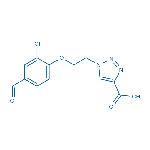 1-[2-(2-Chloro-4-formylphenoxy)ethyl]-1H-1,2,3-triazole-4-carboxylic acid 100mg