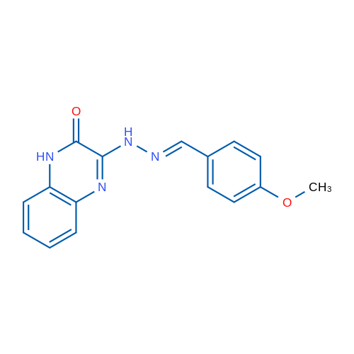 3-[(E)-2-[(4-Methoxyphenyl)methylidene]hydrazin-1-yl]-1,2-dihydroquinoxalin-2-one 1g