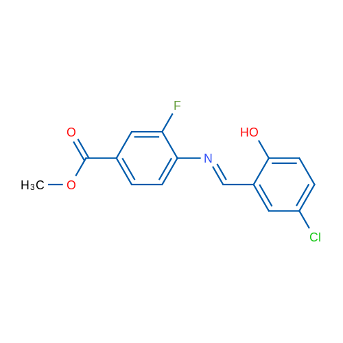 Methyl 4-[(E)-[(5-chloro-2-hydroxyphenyl)methylidene]amino]-3-fluorobenzoate 5g