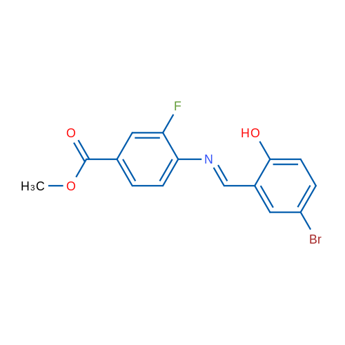 Methyl 4-[(E)-[(5-bromo-2-hydroxyphenyl)methylidene]amino]-3-fluorobenzoate 1g