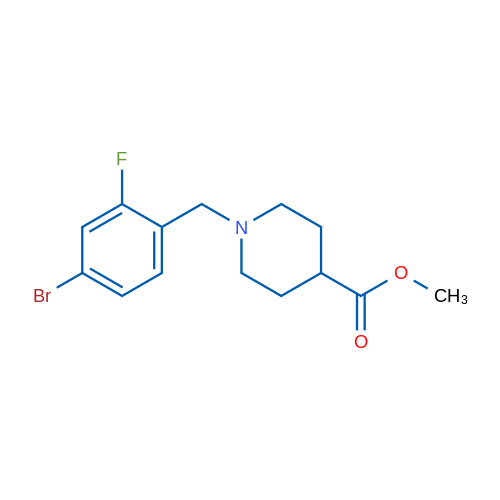 Methyl 1-(4-bromo-2-fluorobenzyl)piperidine-4-carboxylate 1g