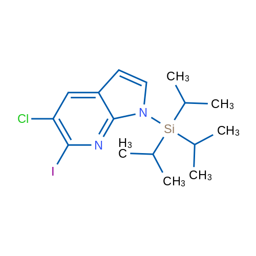 5-Chloro-6-iodo-1-(triisopropylsilyl)-1H-pyrrolo[2,3-b]pyridine 1g