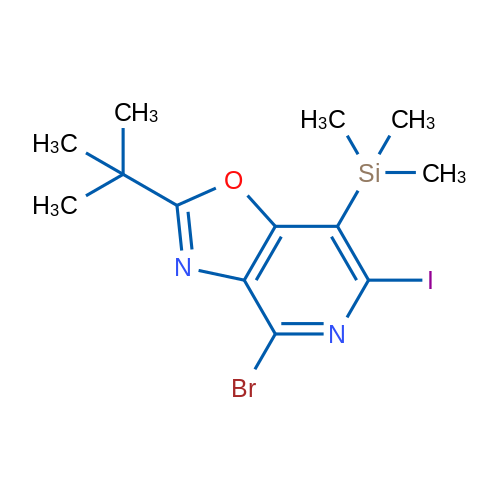 4-Bromo-2-(tert-butyl)-6-iodo-7-(trimethylsilyl)oxazolo[4,5-c]pyridine 1g
