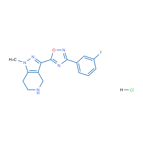 3-(3-Fluorophenyl)-5-(1-methyl-4,5,6,7-tetrahydro-1H-pyrazolo[4,3-c]pyridin-3-yl)-1,2,4-oxadiazole hydrochloride 1g