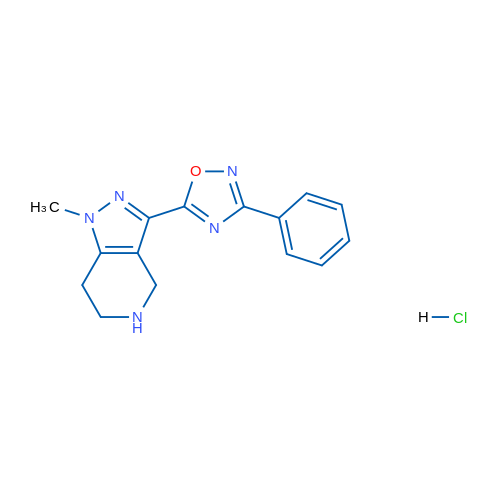 5-(1-Methyl-4,5,6,7-tetrahydro-1H-pyrazolo[4,3-c]pyridin-3-yl)-3-phenyl-1,2,4-oxadiazole hydrochloride 5g