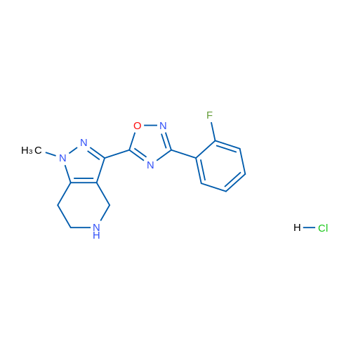 3-(2-Fluorophenyl)-5-(1-methyl-4,5,6,7-tetrahydro-1H-pyrazolo[4,3-c]pyridin-3-yl)-1,2,4-oxadiazole hydrochloride 5g