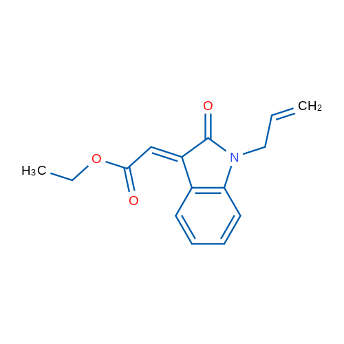 Ethyl 2-[(3E)-2-oxo-1-(prop-2-en-1-yl)-2,3-dihydro-1H-indol-3-ylidene]acetate 1g