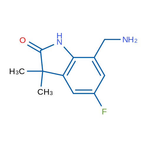 7-(Aminomethyl)-5-fluoro-3,3-dimethyl-2,3-dihydro-1h-indol-2-one 1g