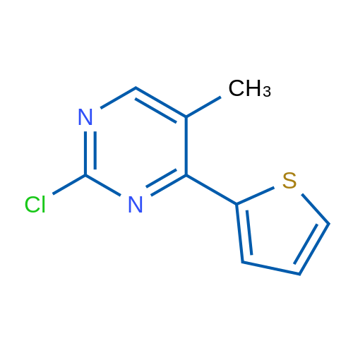 2-Chloro-5-methyl-4-(thiophen-2-yl)pyrimidine 1g