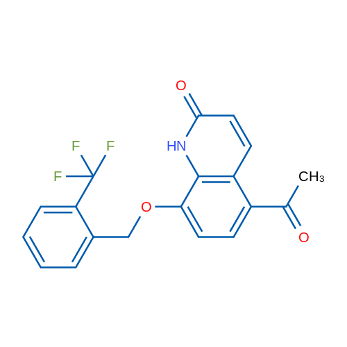 5-Acetyl-8-{[2-(trifluoromethyl)phenyl]methoxy}-1,2-dihydroquinolin-2-one 50mg