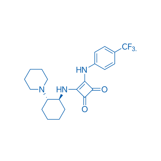 3-(((1S,2S)-2-(Piperidin-1-yl)cyclohexyl)amino)-4-((4-(trifluoromethyl)phenyl)amino)cyclobut-3-ene-1,2-dione 100mg