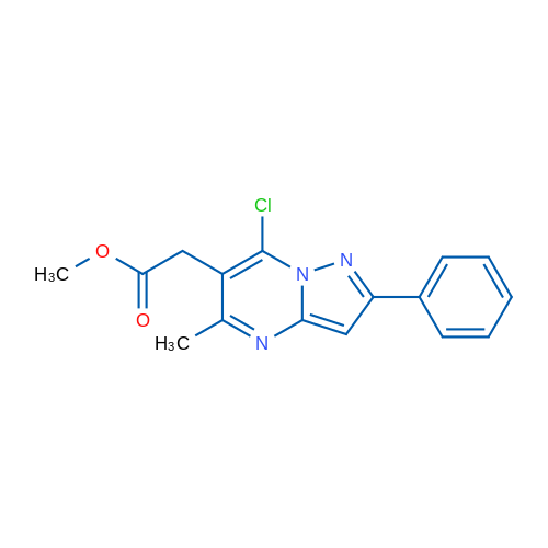 Methyl 2-(7-chloro-5-methyl-2-phenylpyrazolo[1,5-a]pyrimidin-6-yl)acetate 1g