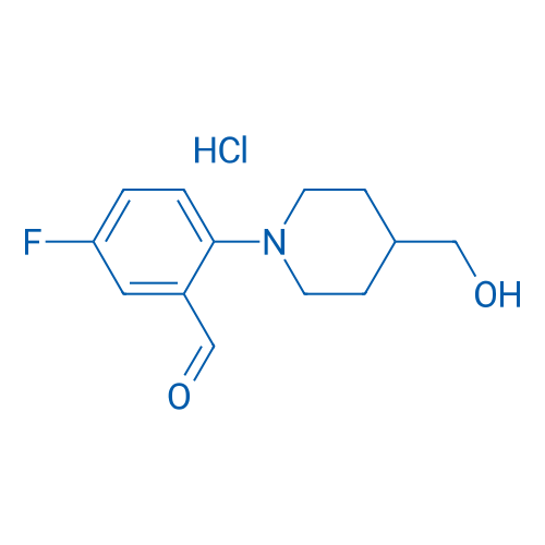 5-Fluoro-2-[4-(hydroxymethyl)piperidin-1-yl]benzaldehyde hydrochloride 5g