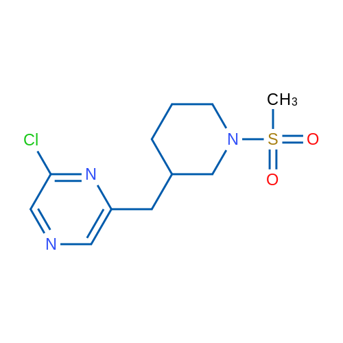 2-Chloro-6-((1-(methylsulfonyl)piperidin-3-yl)methyl)pyrazine 1g