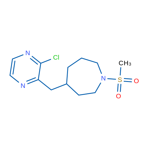 4-((3-Chloropyrazin-2-yl)methyl)-1-(methylsulfonyl)azepane 1g