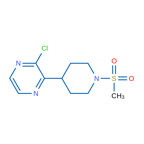 2-Chloro-3-(1-(methylsulfonyl)piperidin-4-yl)pyrazine 1g
