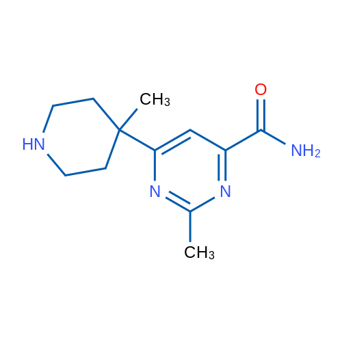 2-Methyl-6-(4-methylpiperidin-4-yl)pyrimidine-4-carboxamide 1g