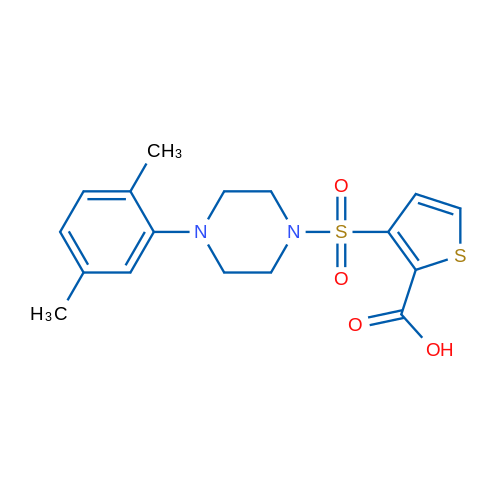 3-{[4-(2,5-dimethylphenyl)piperazin-1-yl]sulfonyl}thiophene-2-carboxylic acid 1g