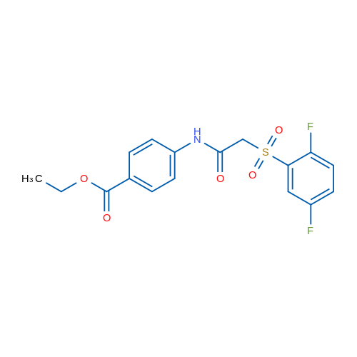 Ethyl 4-[2-(2,5-difluorobenzenesulfonyl)acetamido]benzoate 1g