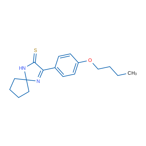 3-(4-Butoxyphenyl)-1,4-diazaspiro[4.4]non-3-ene-2-thione 1g