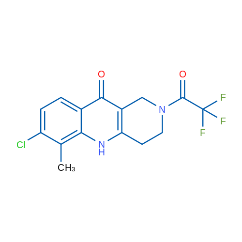 7-Chloro-6-methyl-2-(2,2,2-trifluoroacetyl)-1H,2H,3H,4H,5H,10H-benzo[b]1,6-naphthyridin-10-one 1g