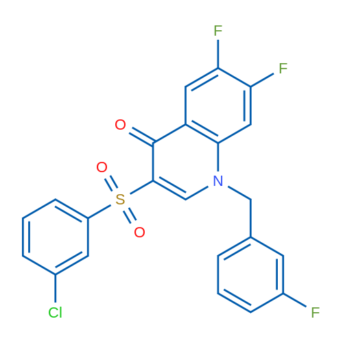 3-(3-Chlorobenzenesulfonyl)-6,7-difluoro-1-[(3-fluorophenyl)methyl]-1,4-dihydroquinolin-4-one 1g