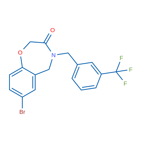 7-Bromo-4-{[3-(trifluoromethyl)phenyl]methyl}-2,3,4,5-tetrahydro-1,4-benzoxazepin-3-one 1g
