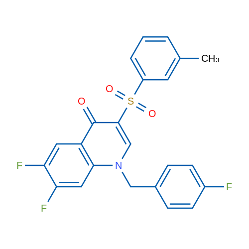 6,7-Difluoro-1-[(4-fluorophenyl)methyl]-3-(3-methylbenzenesulfonyl)-1,4-dihydroquinolin-4-one 1g