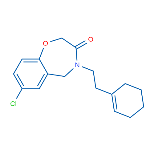 7-Chloro-4-[2-(cyclohex-1-en-1-yl)ethyl]-2,3,4,5-tetrahydro-1,4-benzoxazepin-3-one 1g