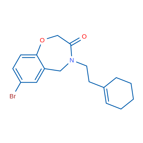 7-Bromo-4-[2-(cyclohex-1-en-1-yl)ethyl]-2,3,4,5-tetrahydro-1,4-benzoxazepin-3-one 1g