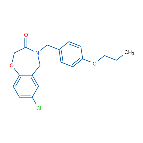 7-Chloro-4-[(4-propoxyphenyl)methyl]-2,3,4,5-tetrahydro-1,4-benzoxazepin-3-one 1g