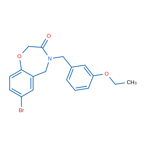 7-Bromo-4-[(3-ethoxyphenyl)methyl]-2,3,4,5-tetrahydro-1,4-benzoxazepin-3-one 1g