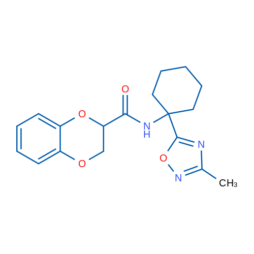 N-[1-(3-Methyl-1,2,4-oxadiazol-5-yl)cyclohexyl]-2,3-dihydro-1,4-benzodioxine-2-carboxamide 1g