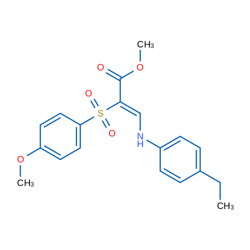 Methyl (2Z)-3-[(4-ethylphenyl)amino]-2-(4-methoxybenzenesulfonyl)prop-2-enoate 1g