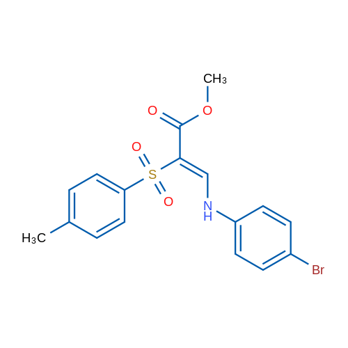 Methyl (2Z)-3-[(4-bromophenyl)amino]-2-(4-methylbenzenesulfonyl)prop-2-enoate 1g