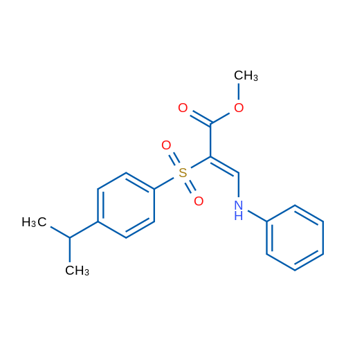 Methyl (2Z)-3-(phenylamino)-2-[4-(propan-2-yl)benzenesulfonyl]prop-2-enoate 1g