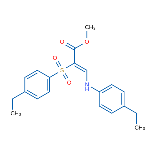 Methyl (2Z)-2-(4-ethylbenzenesulfonyl)-3-[(4-ethylphenyl)amino]prop-2-enoate 1g