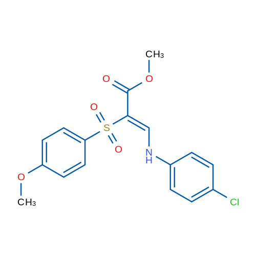 Methyl (2Z)-3-[(4-chlorophenyl)amino]-2-(4-methoxybenzenesulfonyl)prop-2-enoate 1g