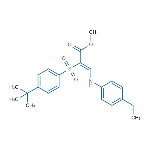 Methyl (2Z)-2-(4-tert-butylbenzenesulfonyl)-3-[(4-ethylphenyl)amino]prop-2-enoate 1g