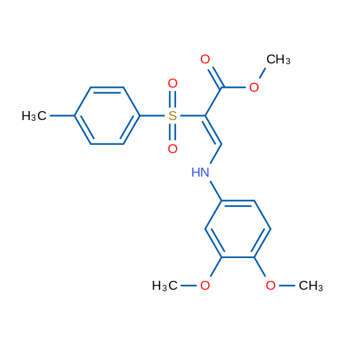 Methyl (2Z)-3-[(3,4-dimethoxyphenyl)amino]-2-(4-methylbenzenesulfonyl)prop-2-enoate 1g