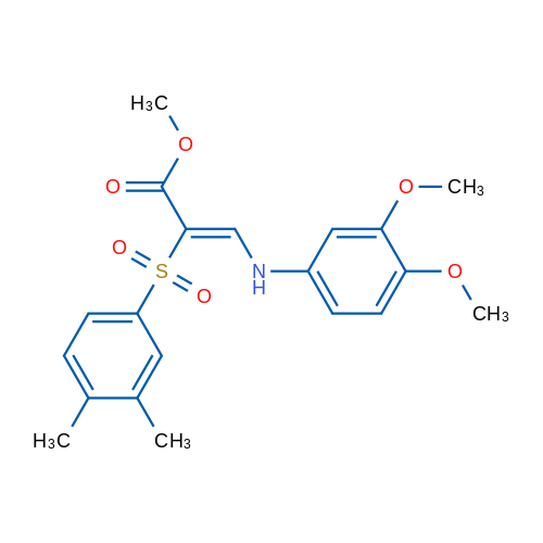 Methyl (2Z)-3-[(3,4-dimethoxyphenyl)amino]-2-(3,4-dimethylbenzenesulfonyl)prop-2-enoate 1g