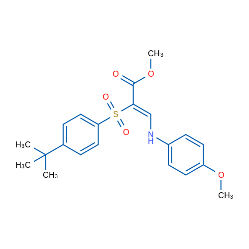 Methyl (2Z)-2-(4-tert-butylbenzenesulfonyl)-3-[(4-methoxyphenyl)amino]prop-2-enoate 1g