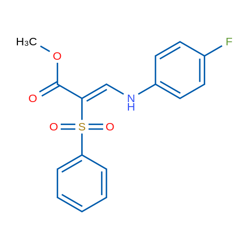 Methyl (2Z)-2-(benzenesulfonyl)-3-[(4-fluorophenyl)amino]prop-2-enoate 1g